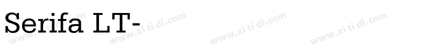 Serifa LT字体转换